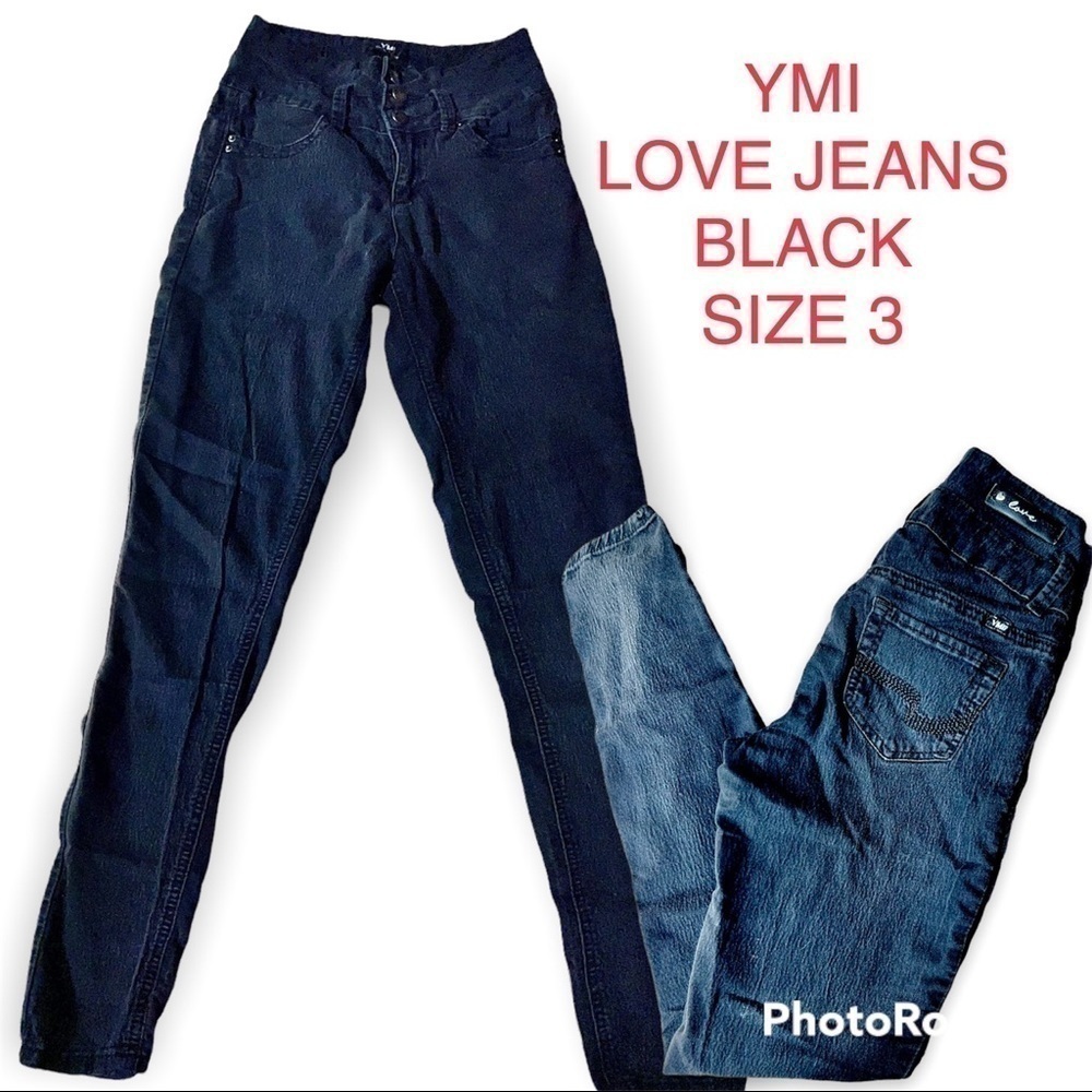 YMI Love Black Denim Skinny Jeans Size 3